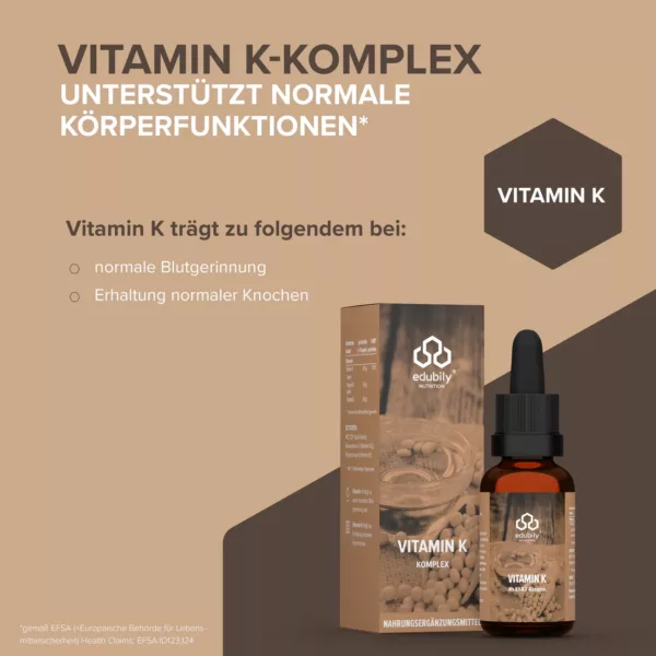 Vitamin K-Komplex mit K1 und K2-MK7 | Edubily 2