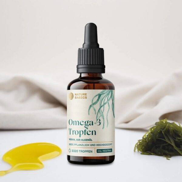 Omega-3 Algenöl Tropfen mit Vitamin D3 | Nature Basics