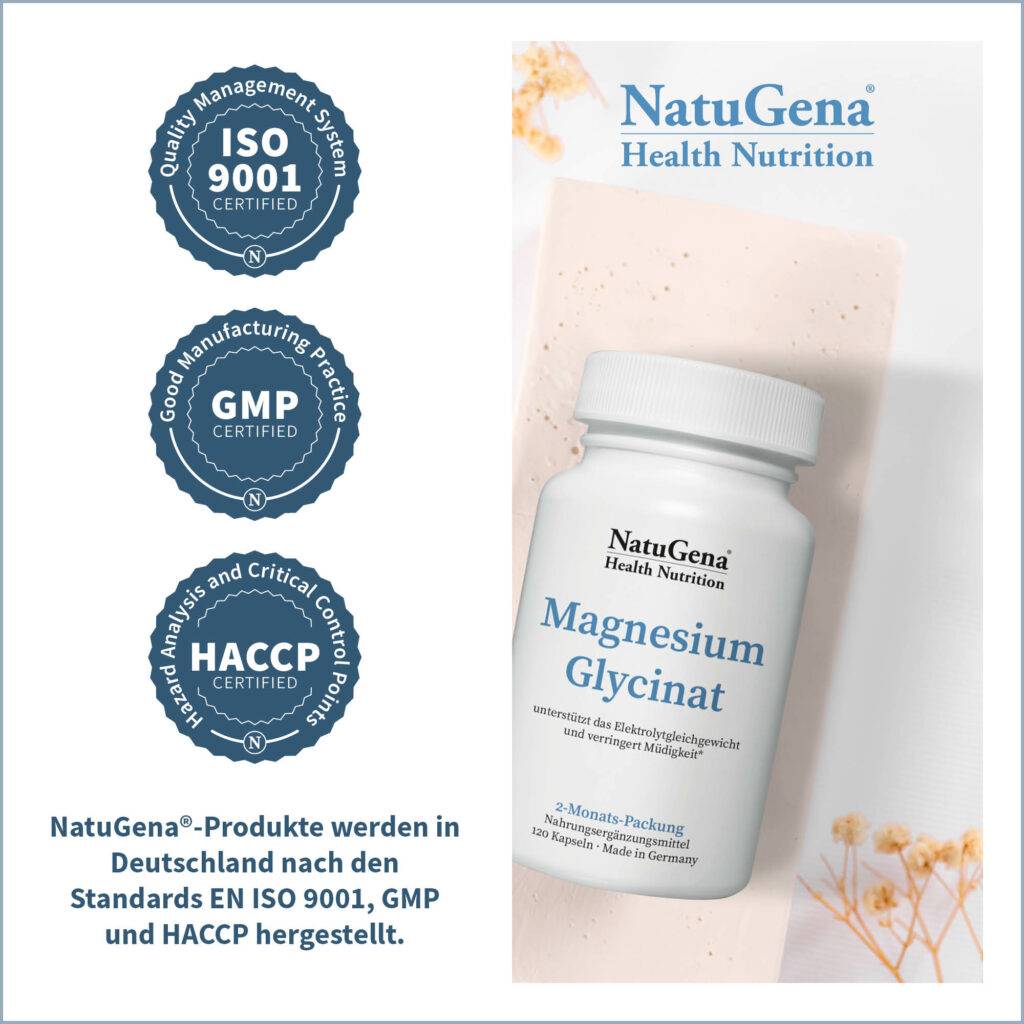 Magnesium Glycinat NatuGena Zertifizierung