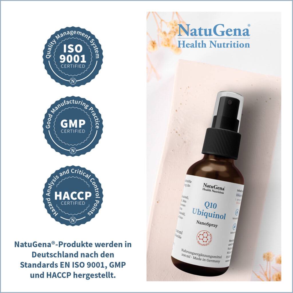 Q10 Ubiquinol NatuGena Zertifizierung