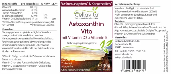 Astaxanthin Vita | Cellavita 1