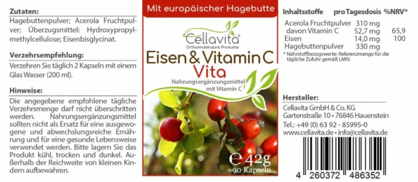 Eisen & Vitamin C | Cellavita 1