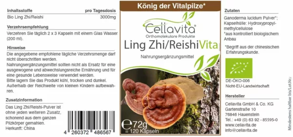 Bio-Ling Zhi / Reishi Vita Kapseln | Cellavita 1