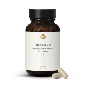 Eisenchelat T + Vitamin C Kapseln | Sunday Natural