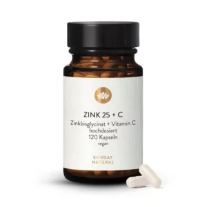 Zink 25mg + C Kapseln | Sunday Natural