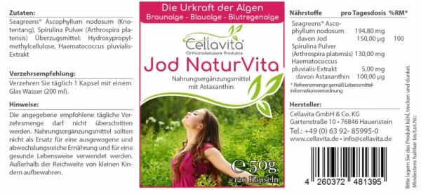 Jod Natur (Astaxanthin) Vita | Cellavita 1