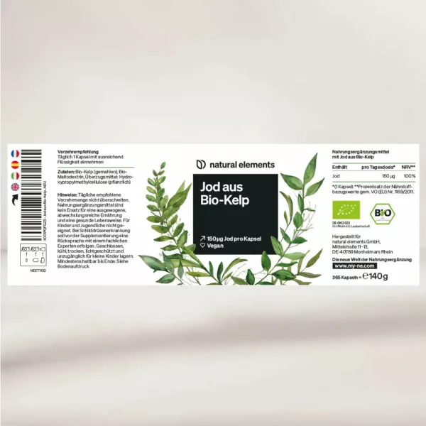 Jod aus Bio-Kelp Kapseln | natural elements 1