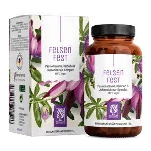 Felsenfest: Johanniskraut Baldrian Passionsblume Komplex - 1 Dose Felsenfest (die meisten Kunden kaufen 2 Dosen) von NATURTREU