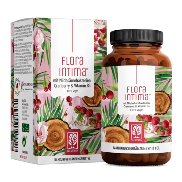 Floraintima: Milchsäurebakterien mit Cranberry & Vitamin B3 - 1 Dose FLORAINTIMA (die meisten Kunden kaufen 2 Dosen) von NATURTREU