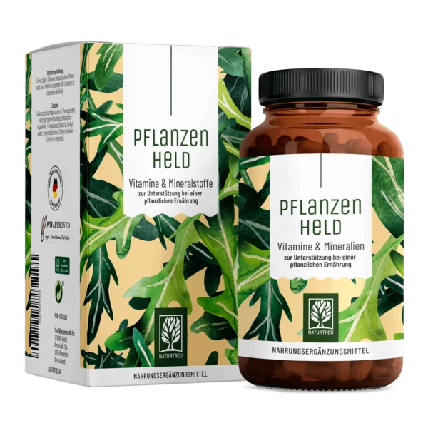 Pflanzenheld: Mikronährstoff-Komplex für Veganer & Vegetarier - 1 Dose Pflanzenheld (die meisten Kunden kaufen 2 Dosen) von NATURTREU