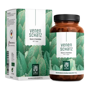 Venenschatz: Rutin & Steinklee Komplex - 1 Dose Venenschatz (die meisten Kunden kaufen 2 Dosen) von NATURTREU