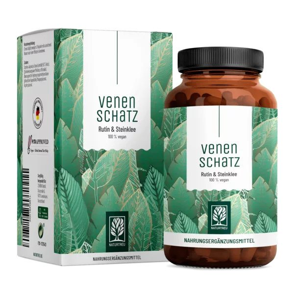 Venenschatz: Rutin & Steinklee Komplex - 1 Dose Venenschatz (die meisten Kunden kaufen 2 Dosen) von NATURTREU