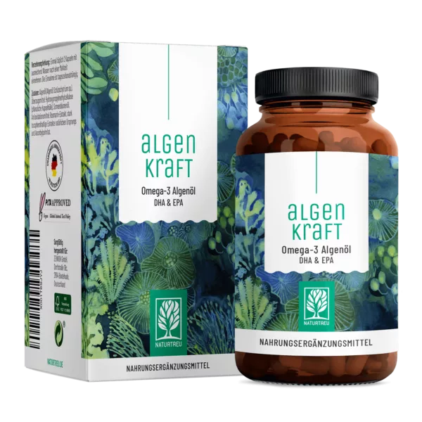 Algenkraft: Omega 3 Algenöl Kapseln - 1 Dose ALGENKRAFT KAPSELN (die meisten Kunden kaufen 2 Dosen) von NATURTREU