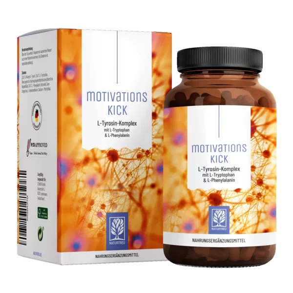 Motivationskick: L-Tyrosin-Komplex mit L-Tryptophan & L-Phenylalanin von NATURTREU