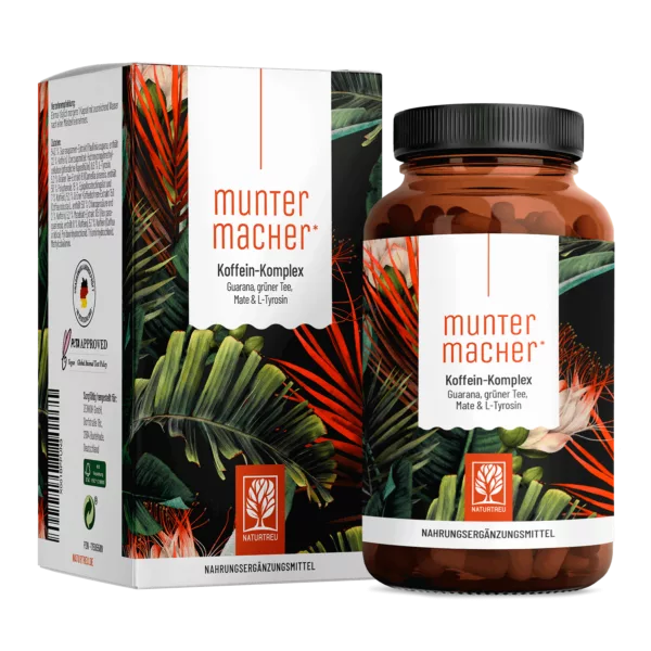 Muntermacher: Koffein-Komplex mit Guarana & Mate - 1 Dose Muntermacher (die meisten Kunden kaufen 2 Dosen) von NATURTREU